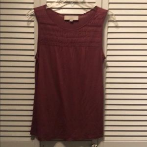 Loft dusty rose sleeveless shirt